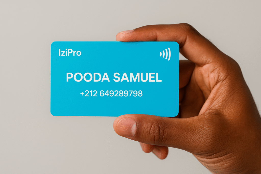 COMMANDER UNE CARTE DE VISITE NFC IZIPRO A OUAGADOUGOU